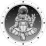Astronaut Sitting In Buddha Pose Sticker
