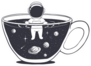 Astronaut Swims In A Cup With Space Sticker
