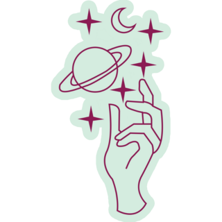 Astronomy Celestial Planet Logo Sticker