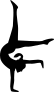 Athlete Standing On One Hand Gymnastic Sticker