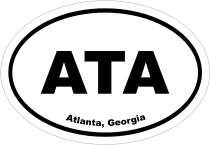 Atlanta, Georgia Oval Stickers