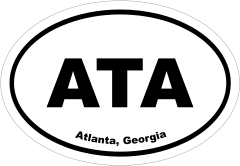 Atlanta, Georgia Oval Stickers
