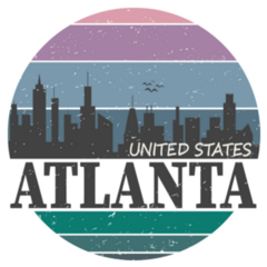 Atlanta Georgia Skyline Souvenir Travel Sticker