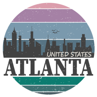 Atlanta Georgia Skyline Souvenir Travel Sticker