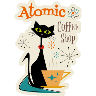 Atomic Cat Coffee Sticker