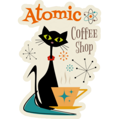 Atomic Cat Coffee Sticker
