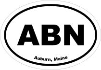 Auburn, Maine Oval Stickers