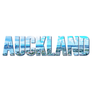 Auckland New Zealand City Lettering Sticker