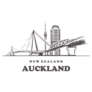 Auckland Sketch Skyline New Zealand Sticker