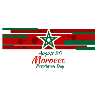 August 20. Revolution Day Of Morocco Sticker