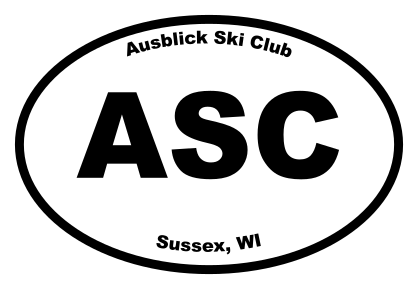 Ausblick Ski Club Oval Sticker
