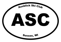 Ausblick Ski Club Oval Sticker