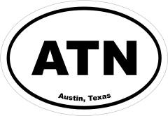 Austin, Texas Oval Stickers