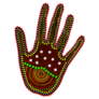Australia Aboriginal Arm Dot Art Painting Sticker