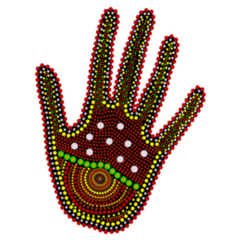 Australia Aboriginal Arm Dot Art Painting Sticker
