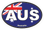 Australia Aus Flag Oval Sticker