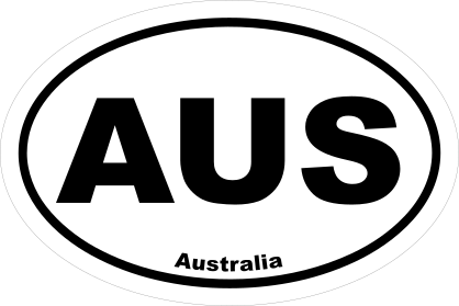 Australia Aus Oval Sticker