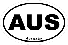 Australia Aus Oval Sticker