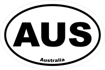 Australia Aus Oval Sticker