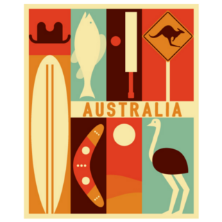 Australia Background Sticker