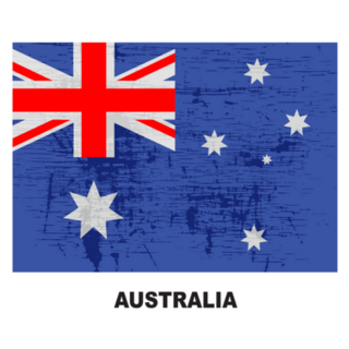 Australia Flag And Map Pointer Sticker