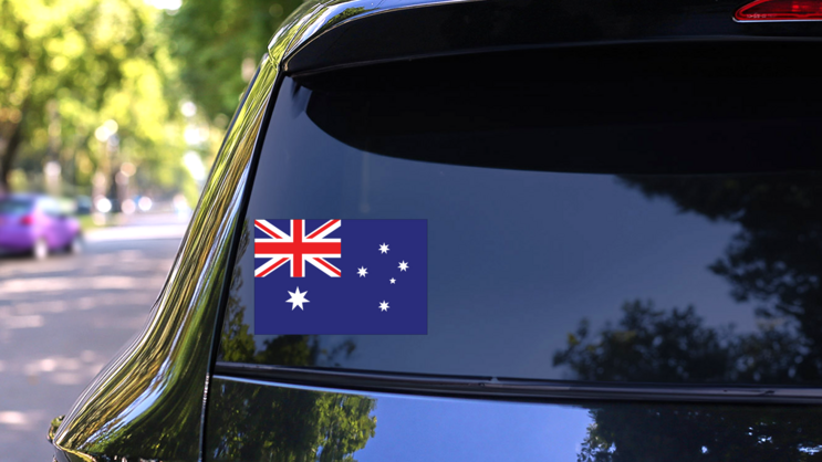 Australia Flag Sticker on a Rear Car Window (New) example