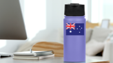 Australia Flag Sticker on a Water Bottle (New) example