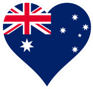 Australia Heart Flag Sticker