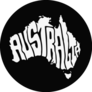Australia Map Lettering In Map Shape Sticker