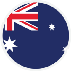 Australia Round Country Flag Sticker