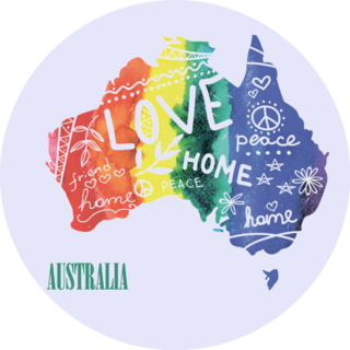 Australia The Contour Of The Country Sticker