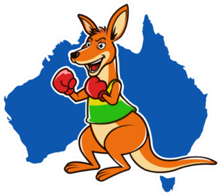 Australian Boxing Kangaroo Sticker