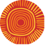Australian Sun Including Ethnic Motive Sticker
