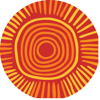 Australian Sun Including Ethnic Motive Sticker