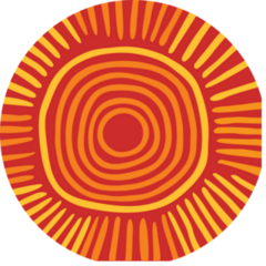 Australian Sun Including Ethnic Motive Sticker