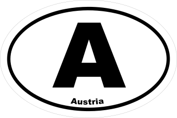 Austria A Oval Sticker - 50+ Color Options!
