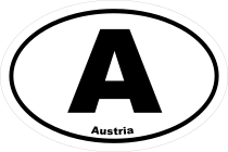 Austria A Oval Sticker