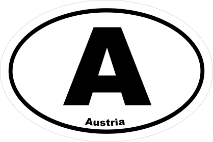 Austria A Oval Sticker
