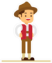 Austria Cartoon Man In National Dress Clothing Sticker