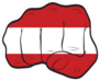 Austria Flag On A Clenched Fist Sticker