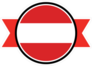 Austria Flag Ribbon Emblem Sticker