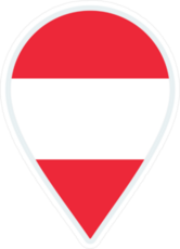 Austria Flag Travel Pin Sticker