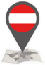 Austria Map And Pointer Sticker
