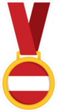 Austria National Flag Gold Medal Sticker