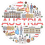 Austria Travel Vacation Guide Circle Sticker