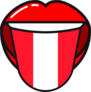 Austrian Language Tongue With Flag Sticker