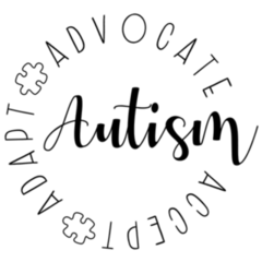 Autism Adapt Accept Advocate Lettering Sticker