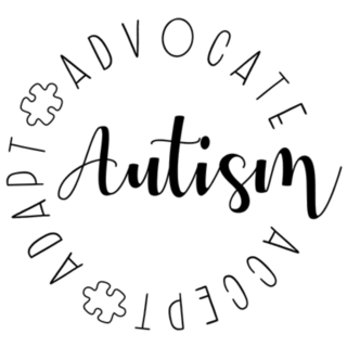 Autism Adapt Accept Advocate Lettering Sticker