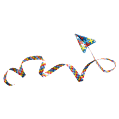 Autism Awareness Day Puzzle Paper Plane Sticker