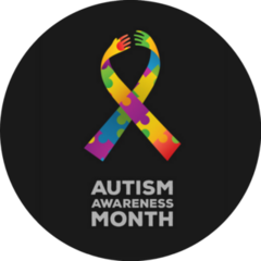 Autism Awareness Design On Black Sticker